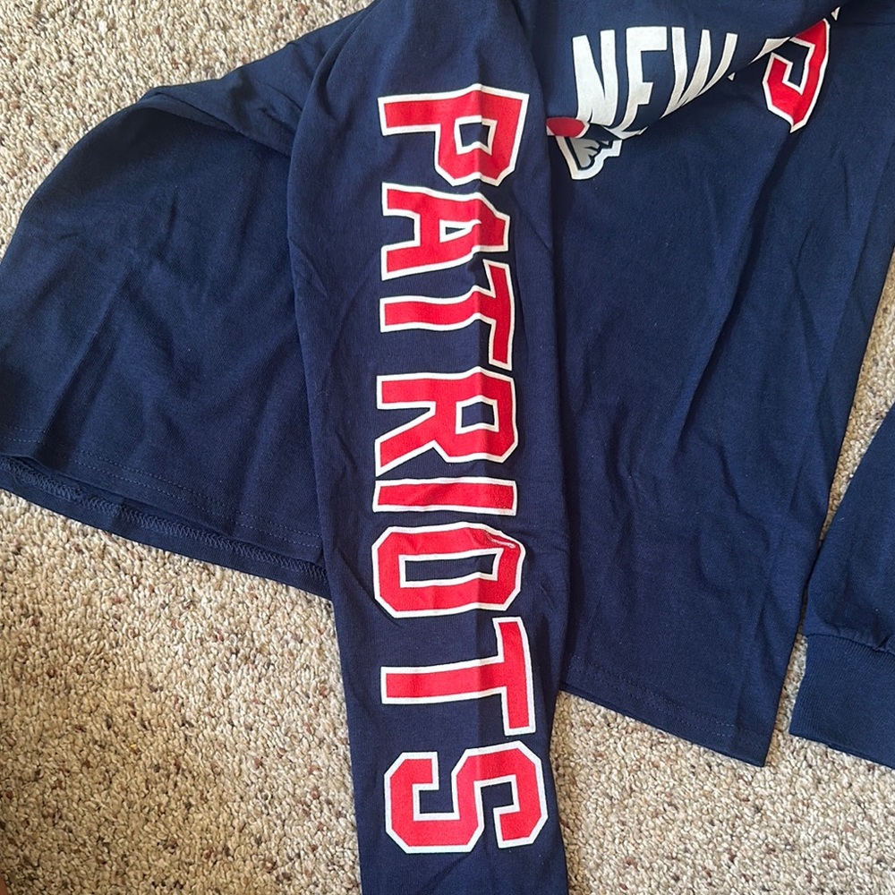 NFL New England Patriots Junk Food Clothing Long Sleeve Patriots Tee NWT - Picture 5 of 10